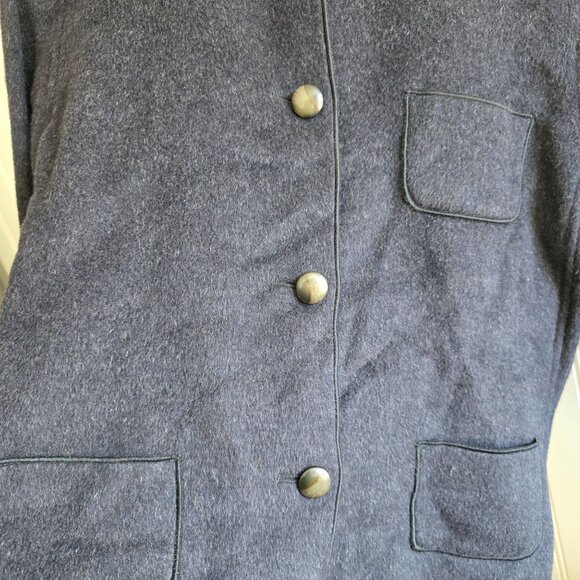 Harvé Benard Wool Blend Jacket Size 10 Button-Front Ukraine Chic Deadstock - Picture 4 of 10